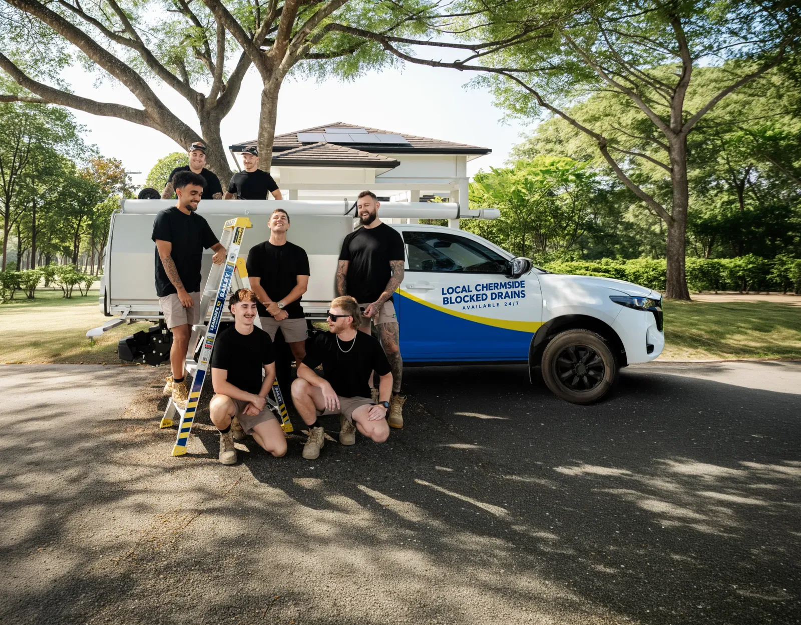 Local Chermside Blocked Drains ute and team